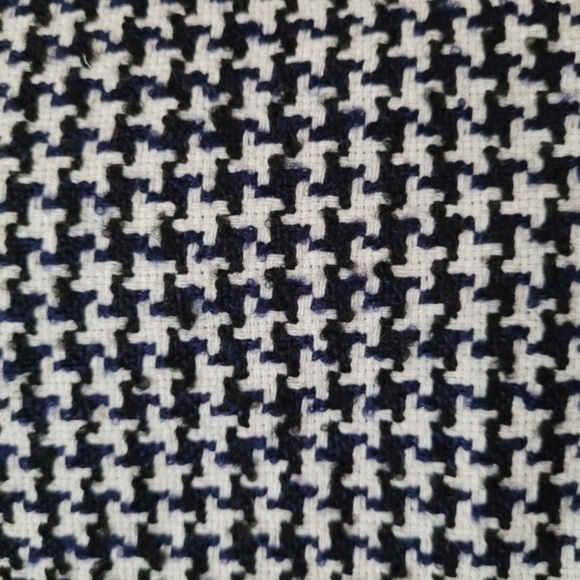 Zara Tweed Houndstooth Open Front Raw Edge Blazer - Picture 12 of 14